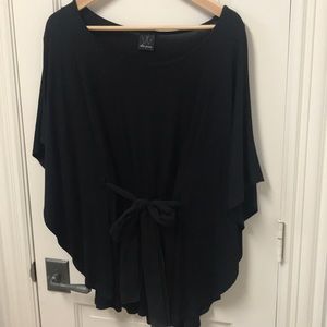 Super soft Ella Moss bat wing waist tie top